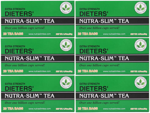 SIX BOXES of Triple Leaves Nutra-slim Tea 20 Tea Bags