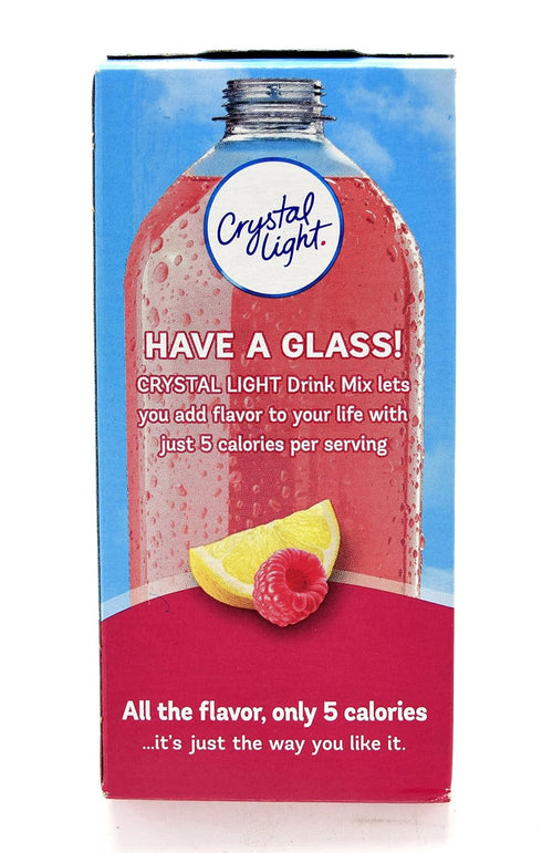 10-Packet (Pack 15) Crystal Light On The Go Raspberry Lemonade Drink Mix, Box