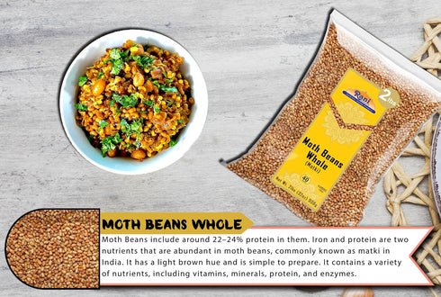 32oz (2lbs) 908g Rani Moth Beans Whole ~ All Natural | Gluten Friendly | Non-GMO | Kosher | Vegan | Indian Origin