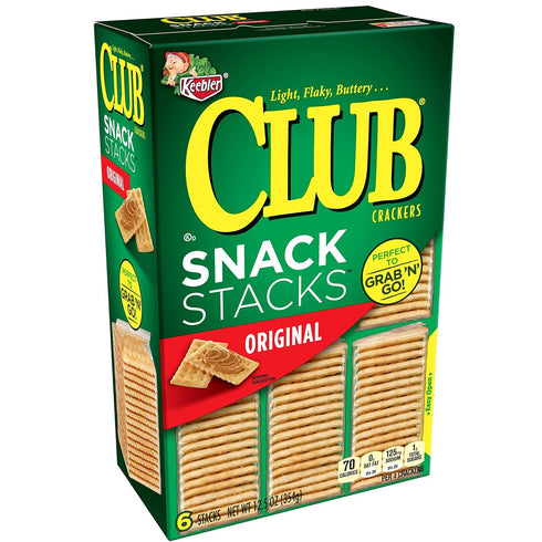 Keebler Club Crackers, Snack Stacks, Original, Grab 'N' Go, 2.08 oz Packages