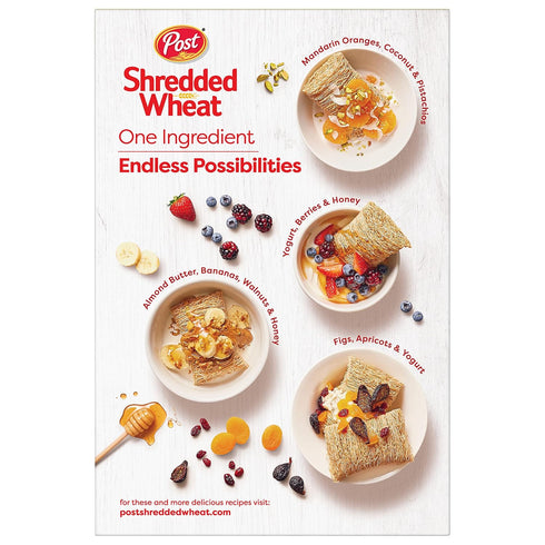 Post 15 Oz Shredded Wheat Big Biscuit, Whole Grain, Non-Gmo, Heart Healthy Breakfast Cereal