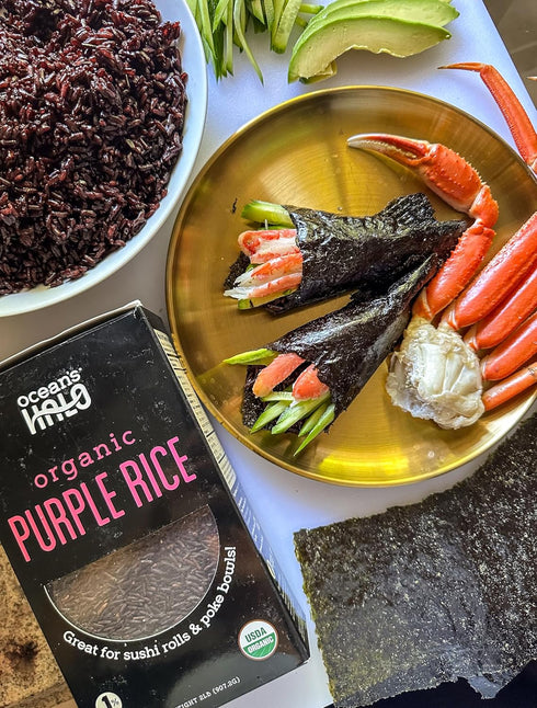 32 oz Ocean's Halo Purple Rice, Organic, Vegan, Gluten-free Ingredients