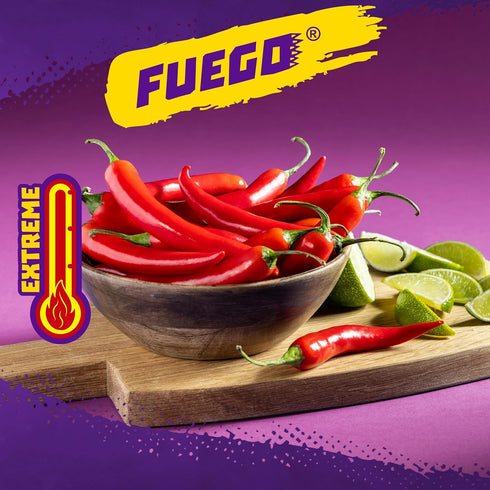 Multipack 14 9.9 Takis Fuego Rolled Spicy Tortilla Chips, Hot Chili Pepper Lime Flavored, Box Bags, Ounces Each