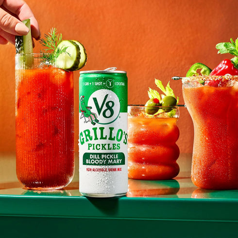 V8 8 oz (6 Pack) Grillo's Pickles Dill Pickle Bloody Mary Mix, fl Can