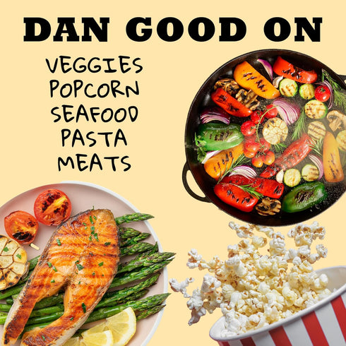 6.9 oz Dan-Os Outlaw Butter Dust Seasoning Buttery All Purpose Seasoning for Chicken, Vegetables & Popcorn Sugar Free