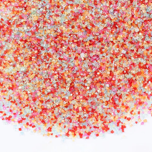 Spring Sanding Sugar Sprinkles,Edible Colorful Sprinkle Mix,150g/5.3oz,Rainbow Edible Sugar Crystals for Cake