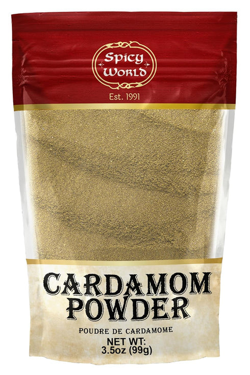 Spicy World Ground Cardamom Powder (Cardamon), 3.5 Ounce Bag