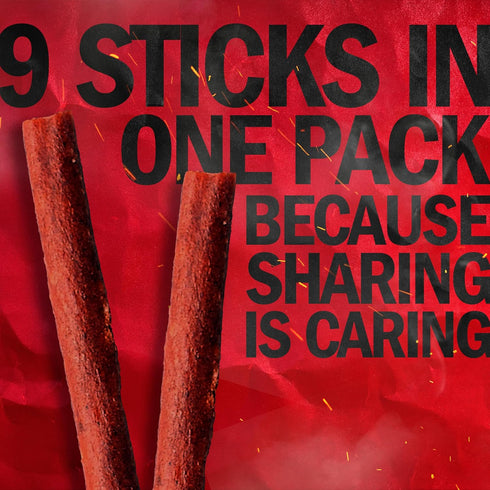 100% 7.2 Oz. Jack Link's Beef Sticks, Original Flavor Meat Snack Stick - Protein Snack, Meat Stick, Made with Beef