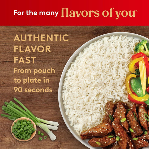 8.5 oz (Pack 4) Royal Authentic Thai Hom Mali Jasmine Rice - Microwave Rice Dinner Side Dish - Ready to Heat White Rice