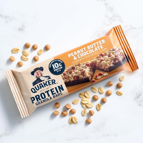2 Pack, 10g 1.41 oz 20ct Quaker Protein Granola Bars, Flavor Variety Protein, Bars