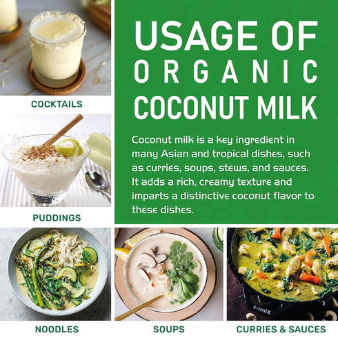 13.5 (Pack 12) 18% Organic Coconut Milk Ounce of - Unsweetened, Premium FULL Fat, Vegan, Paleo, No Guar Gum, BPA Free
