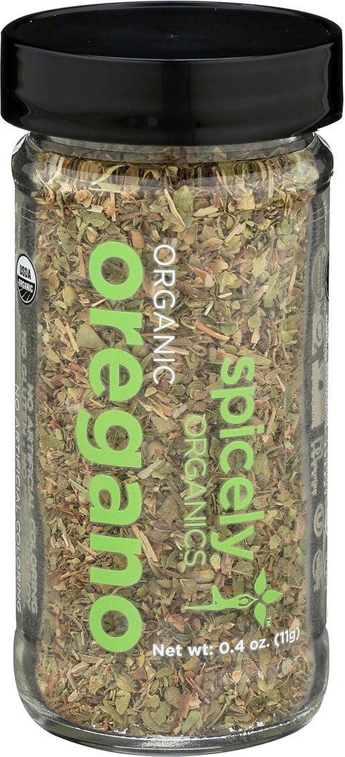 Spicely Organic Oregano 0.40 Ounce Jar Certified Gluten Free