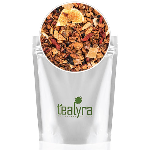 Tealyra Superfruit Mango, Goji Berries, Pineapple, Pomegranate Fruity Herbal Loose Leaf Tea, 112g (4-ounce), No Caffeine