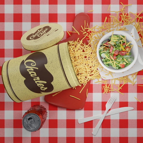 10oz 1942 Charles Chips Potato Sticks Tin Crispy Shoestring Potato Sticks in Iconic Recyclable Steel Tin | Gluten Free