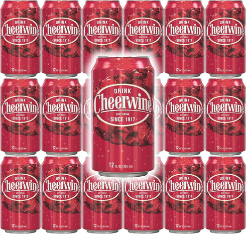 Cheerwine Soda, 12 oz can (18 cans)