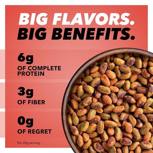 5.5 Wonderful Pistachios No Shells, Chili Roasted Nuts, Ounce Resealable Bag, Protein Snacks, Gluten Free Travel