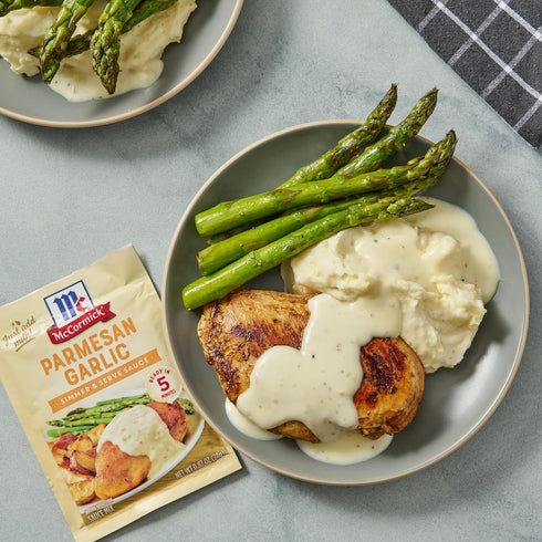 McCormick Parmesan Garlic Simmer & Serve Sauce Mix, 0.87 oz (Pack of 12)