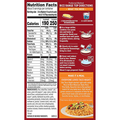 6.4 Rice-A-Roni, Rice Mix Mexican, Ounce