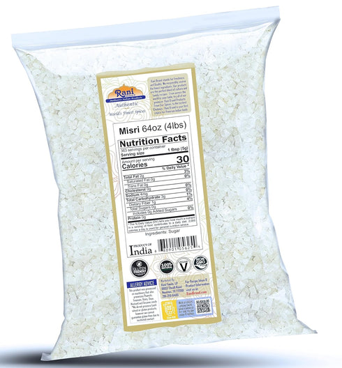 64oz (4lbs) 1.81kg Rani Misri (India Sugar Crystals) ~ All Natural | Gluten Friendly | No Colors | Vegan | Kosher |