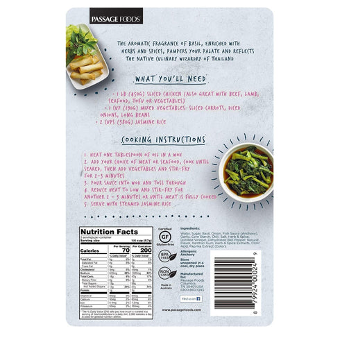 (6x7OZ Passage Foods Thai Basil Chili Sauce )