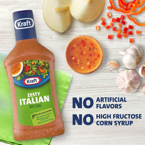 Kraft 16 oz Zesty Italian Salad Dressing, fl Bottle