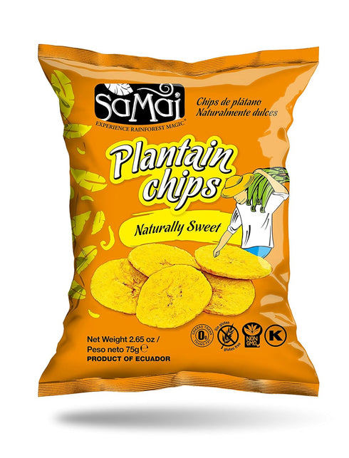 Samai Plantain Chips, Naturally Sweet, 2.65 Ounce (Pack of 15)