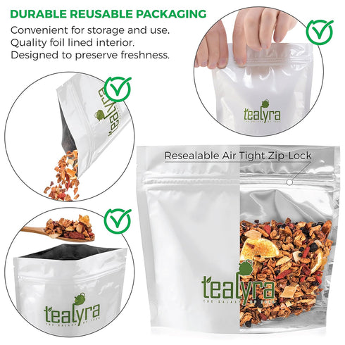 Tealyra Superfruit Mango, Goji Berries, Pineapple, Pomegranate Fruity Herbal Loose Leaf Tea, 112g (4-ounce), No Caffeine