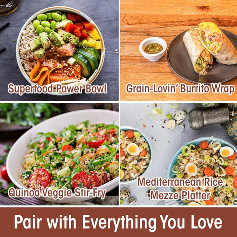 1.5 10g 6g 8.8 oz Pack 6 Eat Regal Brown Rice with Quinoa, Nutty & Wholesome, Always Fluffy, No Clump & No Kneading