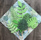 LaVenty Set of 7 Glittery Tropical Leaves Cake Topper for Tropical Wedding Cake Decoration