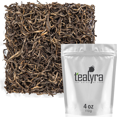 Tealyra Huang Cha - Best Chinese Yellow Loose Leaf Tea - Rare Yellow Tea - Antioxidants Rich - Medium Caffeine - 110g