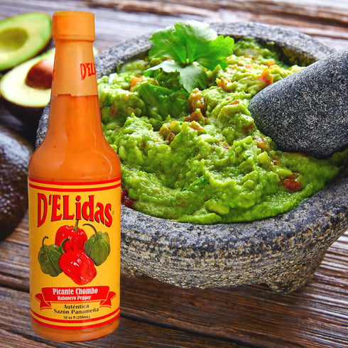 D'ELidas Habanero Hot Sauce, Natural Habanero Pepper Sauce, Chombo Picante #1 in Panama, Non-GMO, Keto Friendly, 10 Fl