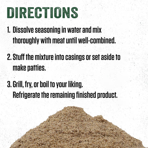 25 8 Packet LEM Products Backwoods Polish Fresh Sausage Seasoning, Ideal for Wild Game and Domestic Meat, Seasons Up