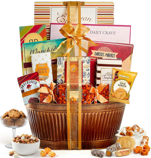 Broadway Basketeers Snacks Food Gift Basket Snack Gifts for Fathers Day, Women,