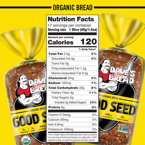 27 oz Dave's Killer Bread Good Seed Organic Bread, Loaf