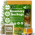 FreshDrinkUS, Premium 135 Rosemary Leaf Tea Bags, 100% Natural and Pure Rosemary