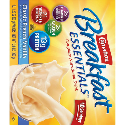 10ct 2 pack Carnation Breakfast Essentials Instant Breakfast Classic French Vanilla