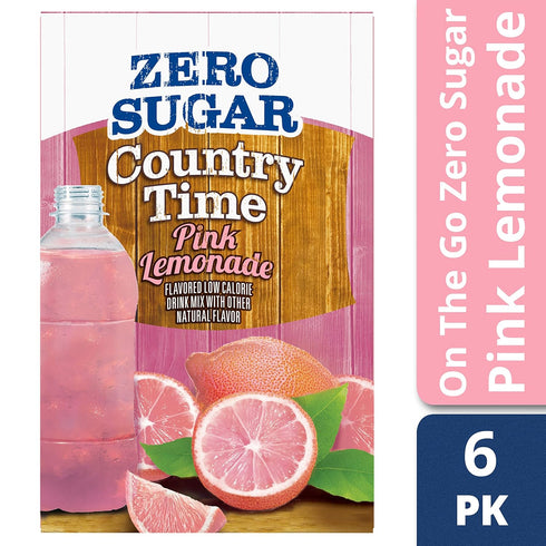 Country (6 Packets) Time Sugar-Free Pink Lemonade Drink Mix On-the-Go
