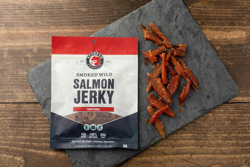2.5 oz SeaBear - Smoked Wild Salmon Jerky - Traditional