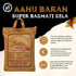 Aahu Barah 10lb Pack Basmati Sela Rice - Extra-Long Grain for Superior Culinary Delights