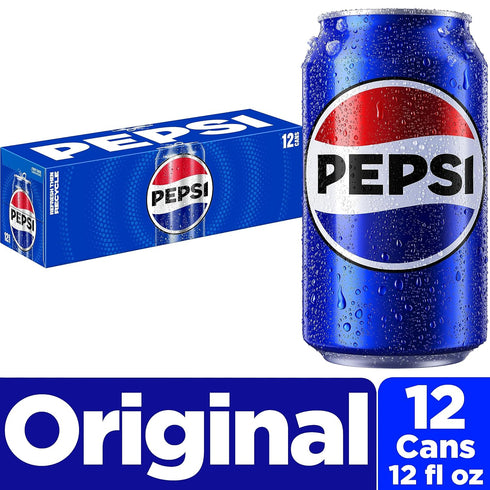 12 Oz (Pack 12) Pepsi Cola Soda, Fl Cans