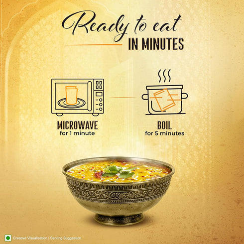 10-Ounce (Pack 6) Kitchens Of India Ready To Eat Yellow Dal Tadka, Split Lentil Curry, Boxes