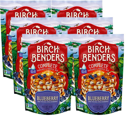 Blueberry Pancake & Waffle Mix By Birch Benders, Made With Real Blueberries,