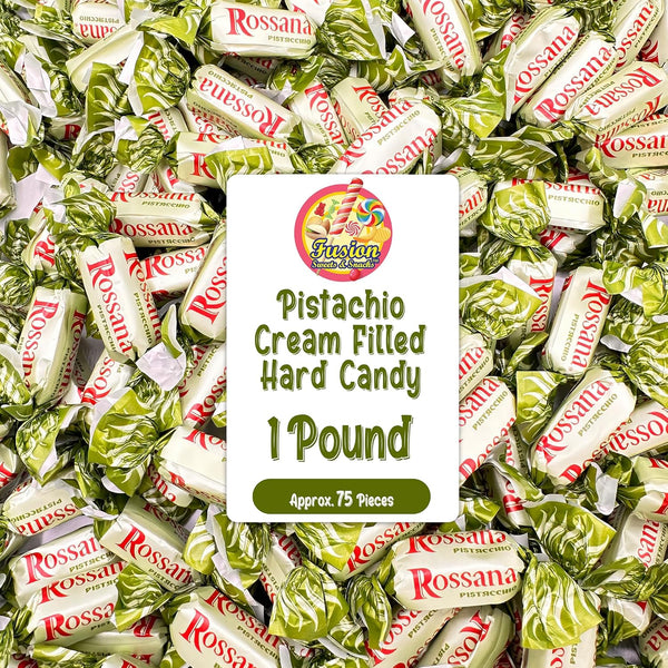 Rossana Pistachio Candy 1 Pound Bag Italian Hard Candy Individually Wrapped Classic