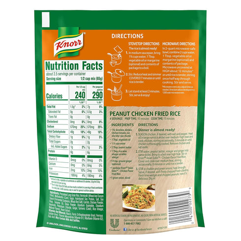 5.7 oz 4 Count Knorr Asian Sides For a Tasty Rice Side Dish Chicken Fried Rice No Artificial Flavors
