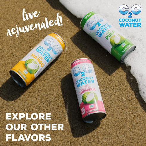 C2O (24 Pack) 24 10.5 OZ - Coconut Water, The Original Flavor - Made with Fresh Coconut Water - Plant Based - Non GMO