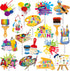 36Pcs Art Paint Party Cupcake Toppers, Paint Brush Cupcake Picks for Art Theme Birthday Party Baby Shower Supplies