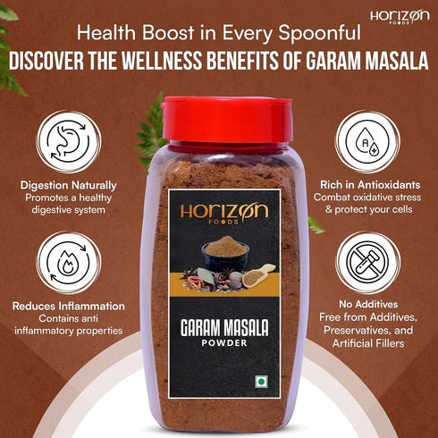 200g Authentic Indian Taste: Horizon Foods Garam Masala Spice Powder - Cloves, Cardamom, Perfect for Tikka Masala