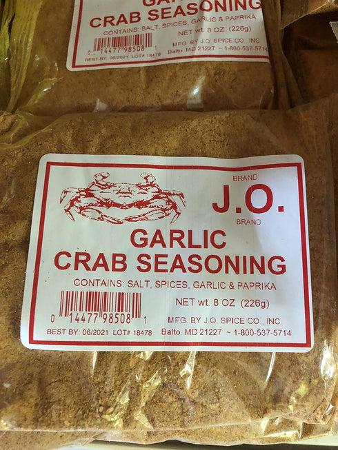 J.O. 8oz Garlic Crab Seasoning J O Maryland USA