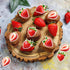 45PCS Edible Strawberry Cupcake Toppers Wafer Paper Starwberry Cake Decoration Sweet Berry Strawberry Happy Birthday
