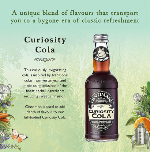 275 ml (Pack 12) Fentimans Sparkling Curiosity Cola - Healthy Soda, All Natural Soda, Craft Soda with No Artificial